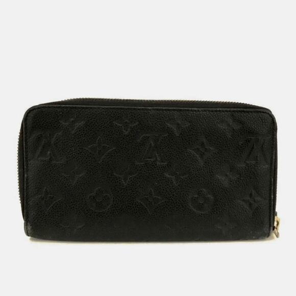 Authentic Louis Vuitton Monogram Empreinte Black Leather Zip Around Wallet - Picture 3 of 7